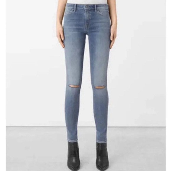 All Saints Mast Distressed Skinny Jeans - Picture 12 of 12